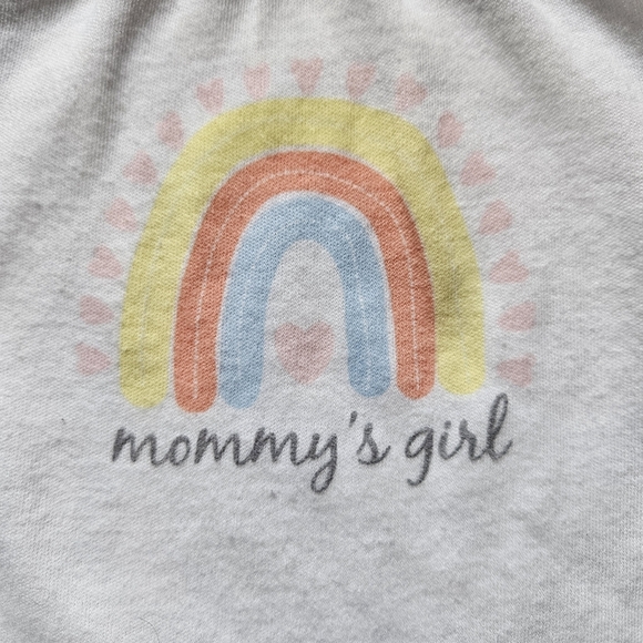 Baby Essentials Baby Girls 4-pc. "Mommy's Girl" Rainbow Clothing Set 6M - Picture 3 of 11